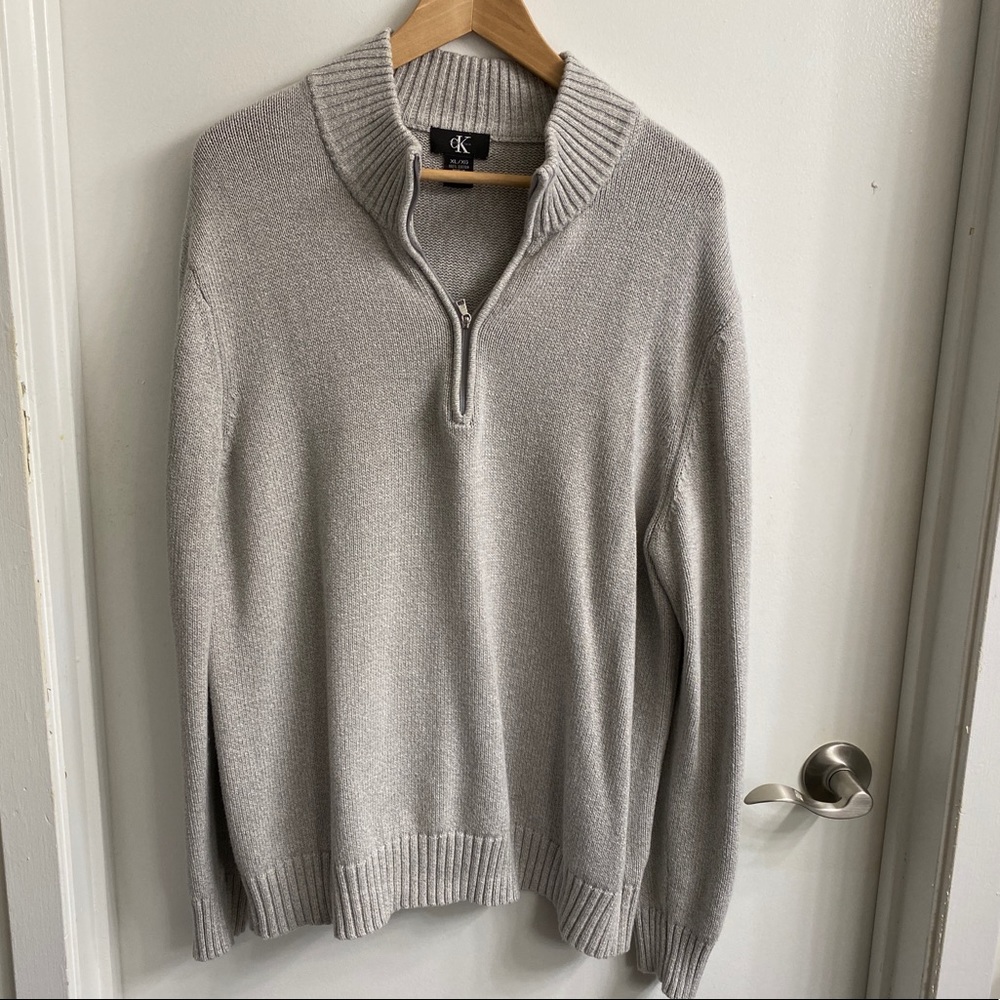 Calvin Klein Men’s 1/4 Zipper Pullover Sweater XL